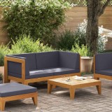vidaXL Set mobilier grădină cu perne, 2 piese, lemn masiv de acacia 312147