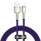 CABLU alimentare si date Baseus Cafule Metal, Fast Charging Data Cable pt. smartphone, USB la Lightning Iphone 2.4A, braided, 1m, violet &quot;CALJK-A05&quot; (