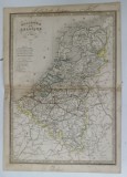 HARTA ' HOLLANDE et BELGIQUE ' , par C.V. MONIN , 1839