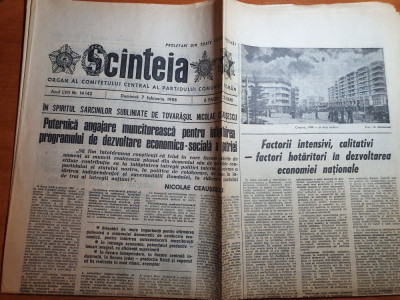 scanteia 7 februarie 1988-lansarea filmului extemporal la dirigentie foto