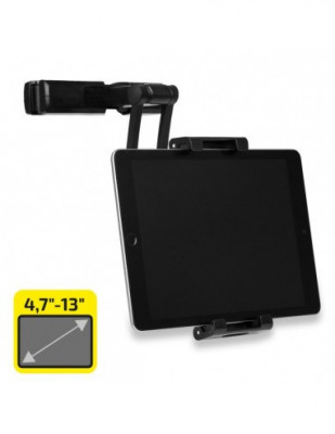 Suport auto tableta flexibil cu prindere in tetiera Premium Heyner foto