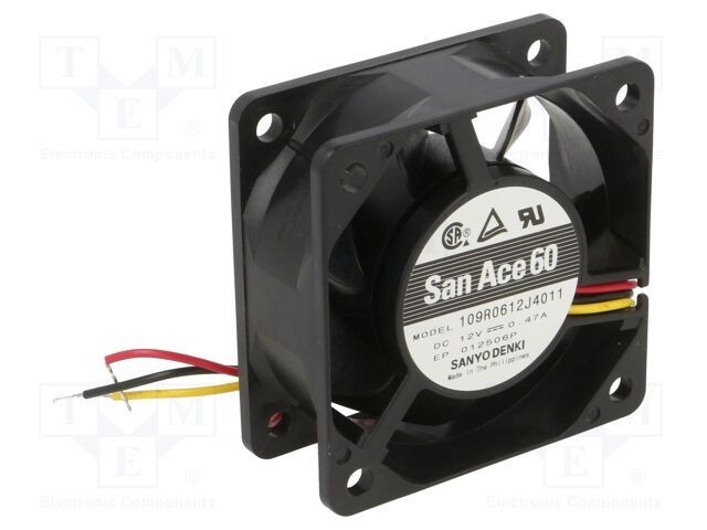 Ventilator axial SANYO DENKI 12V DC 60x60x25mm bilă 44dBA