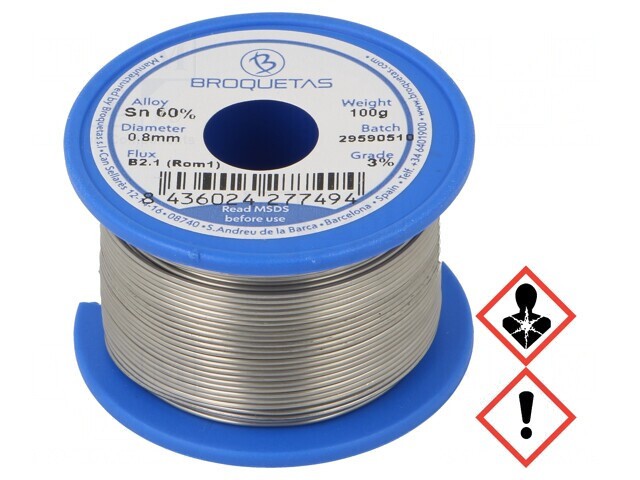 S&acirc;rmă de lipit cu plumb 0,8mm 0,1kg