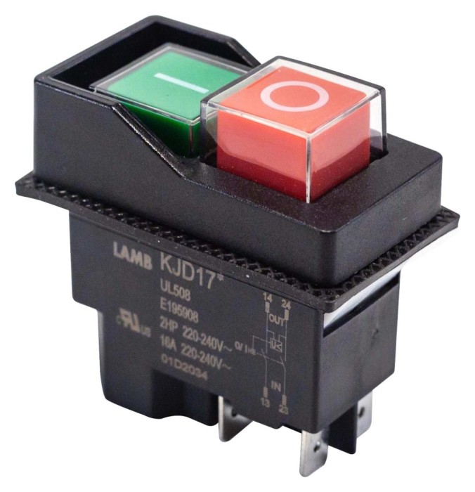 Intrerupator de siguranta KJD17 16A 230Vac electromagnetic KJD17-21413-112