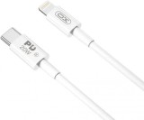 Cablu transfer date si incarcare XO NB-Q189A tip Lightning - USB-C PD20W 1m, Alb
