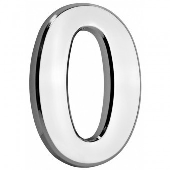 Numar casa Strend Pro MagicHome, cifra 0, ABS, Argintiu, 70x100mm foto