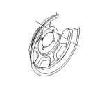 Protectie disc frana Hyundai I30 (Gd); Kia Ceed (Eu), montare Spate, Stanga, otel galvanizat, RapidAuto