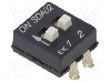 Intrerupator DIP, 2 pozitii, montare SMT, 2 sectiuni, C&amp;amp;K - SDA02H1SBD foto