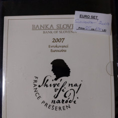 Slovenia 2007 - Set complet de euro bancar de la 1 cent la 2 euro