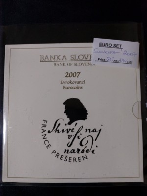 Slovenia 2007 - Set complet de euro bancar de la 1 cent la 2 euro foto