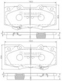 Set placute frana,frana disc TOYOTA HILUX III pick-up (KUN, TGN, LAN, GGN) (2004 - 2016) NIPPARTS N3602147