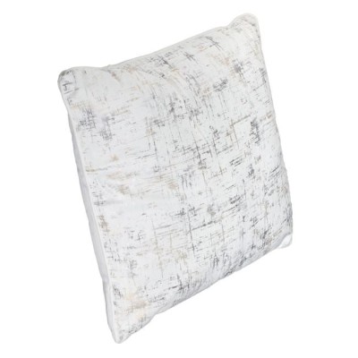 Perna decorativă catifelată Foil New 45x45 cm &amp;ndash; culoare ecru, design elegant foto