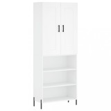 Cumpara ieftin Dulap inalt, alb, 69,5x34x180 cm, lemn compozit