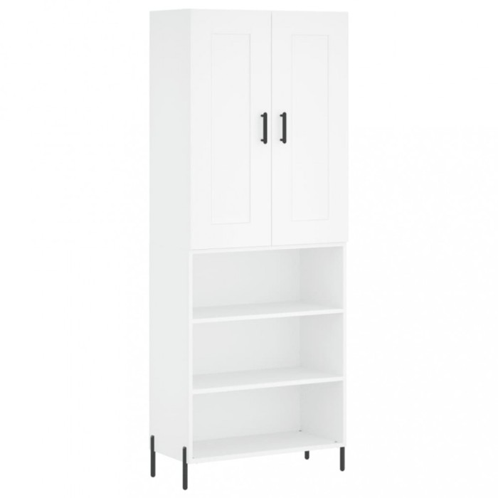 Dulap inalt, alb, 69,5x34x180 cm, lemn compozit