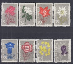 ROMANIA 1957 LP 432 FLORA CARPATINA SERIE MNH