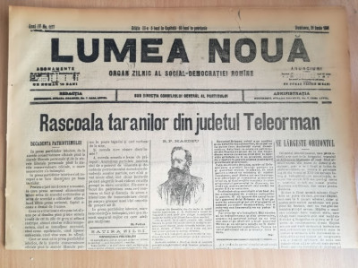 ziar LUMEA NOUĂ, 1898, 4 pg., Răscoala țăranilor din jud Teleorman, colectie foto