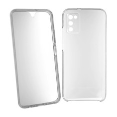 Husa 360 compatibila cu Samsung Galaxy A03s, Transparent fata+spate