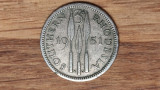 Southern Rhodesia - de Sud - bijuterie exotica - 3 pence 1951 - George VI