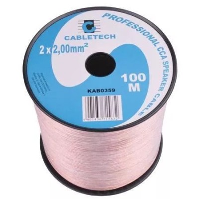 Cablu difuzor CCA 2x2.00mm transparent 1m la rola Cabletech KAB0359 foto