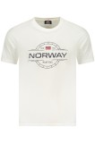 Cumpara ieftin Norway Tricou barbati, cu imprimeu grafic, din bumbac, Regular fit, Alb, M