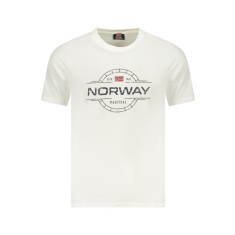 Norway Tricou barbati, cu imprimeu grafic, din bumbac, Regular fit, Alb, M
