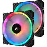 Ventilator/Radiator Corsair LL140 RGB LED Static Pressure 140mm Twin Pack