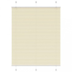 vidaXL Jaluzea plisată Crem 110x100 cm Lățime țesătură 109,4 cm 4015281