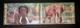 Thailanda 2003 elefanți , fauna animale serie 2v neștampilat