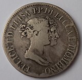 Italia, 5 Francs 1808 , Felix Bacciochi si Elisa Bonaparte