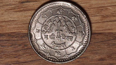 Nepal - moneda de colectie exotica - 25 paisa 1981 / २०५६ aUNC/UNC - superba ! foto