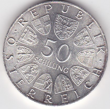 AUSTRIA 50 SCHILLING 1973