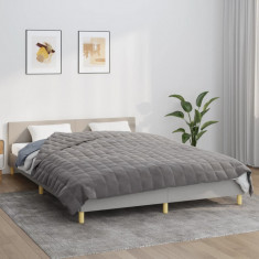 vidaXL Pătură cu greutăți, gri, 200x200 cm, 13 kg, material textil