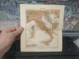 Hartă politică Italia, Neapole și &icirc;mprejurimile, Etna, Italien, circa 1920, kartographie und druck Georg Westermann, Braunschweig, 181