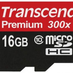 Card de memorie Transcend microSDHC, 16GB, Clasa 10, UHS-I