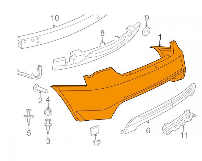 Bara spate Dodge Avenger (Js), 03.2008-12.2013, Spate, Aftermarket