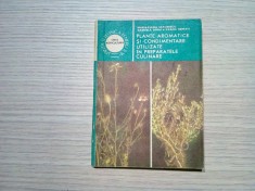 PLANTE AROMATICE SI CODIMENTATE UTILIZATE IN PREPARATELE CULINARE -I. Beresiu foto