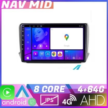 Navigatie Peugeot 208/2008 KIT PSA EDOTEC-LITE Android Ecran 720P Octa Core 4 64 Carplay CarStore Technology