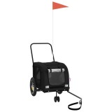 Cumpara ieftin Remorca bicicleta animale companie, negru, textil oxford/fier