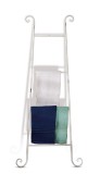 Cumpara ieftin Suport prosoape, pardoseala, fier alb vintage 55x125 cm