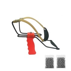 Set prastie profesionala metalica cu suport antebrat si 200 bile metalice 11 mm, DEPOX&reg;, 20 cm, portocaliu