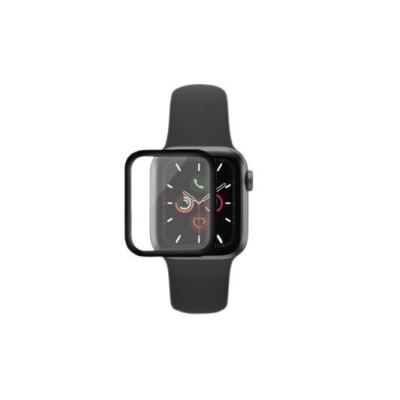 Folie sticla pentru apple watch series 2/3 38 mm adeziv pe margine negru foto