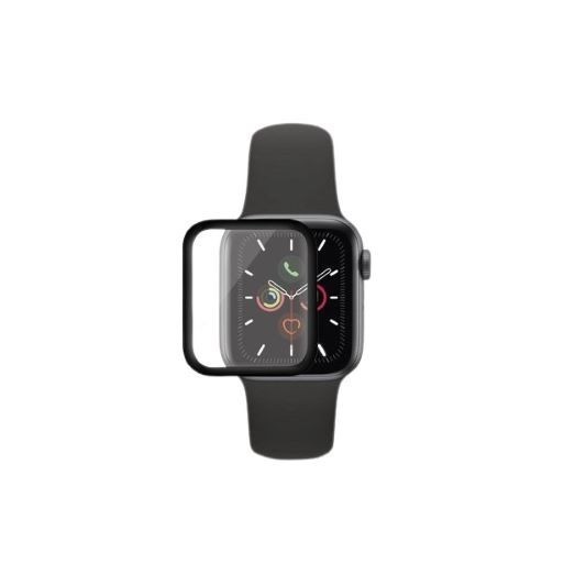 Folie sticla pentru apple watch series 2/3 38 mm adeziv pe margine negru