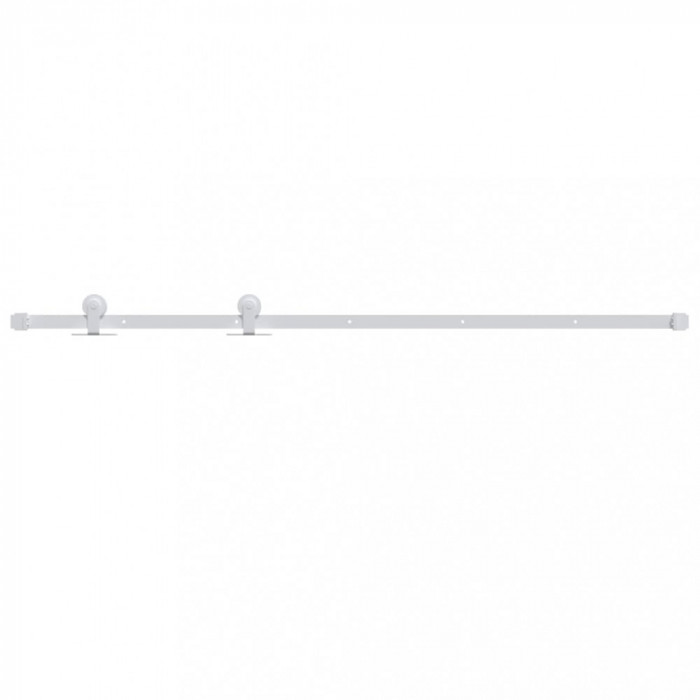 Set feronerie pentru usi glisante, alb, 183 cm, otel