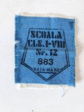 Numar matricol scolar ecuson anii 80, Baia Mare, Scoala cls I-VIII nr. 12