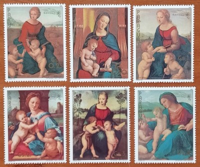 PARAGUAY-1982-&amp;#039;&amp;#039;PICTURI- CELEBRE-RELIGIE&amp;#039;&amp;#039;CRACIUN-82-MADONA cu Pruncul&amp;#039;&amp;#039;-serie de 6v--MNH NESTAMP. -Calitate EXTRA foto
