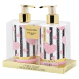 Cumpara ieftin Vivian Gray Love Bomb - Set sapun lichid si lotiune de maini, 2 x 250 ml