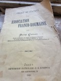 Victor Castano - Projet de status d&#039;une Association Franco-Roumaine
