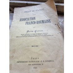 Victor Castano - Projet de status d&#039;une Association Franco-Roumaine