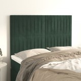 Cumpara ieftin Tăblii de pat, 4 buc, verde &icirc;nchis, 72x5x78/88 cm, catifea