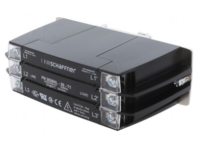 Filtru Anti-Interferențe Trifazic 520VAC pentru Șină DIN foto